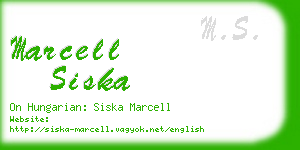 marcell siska business card